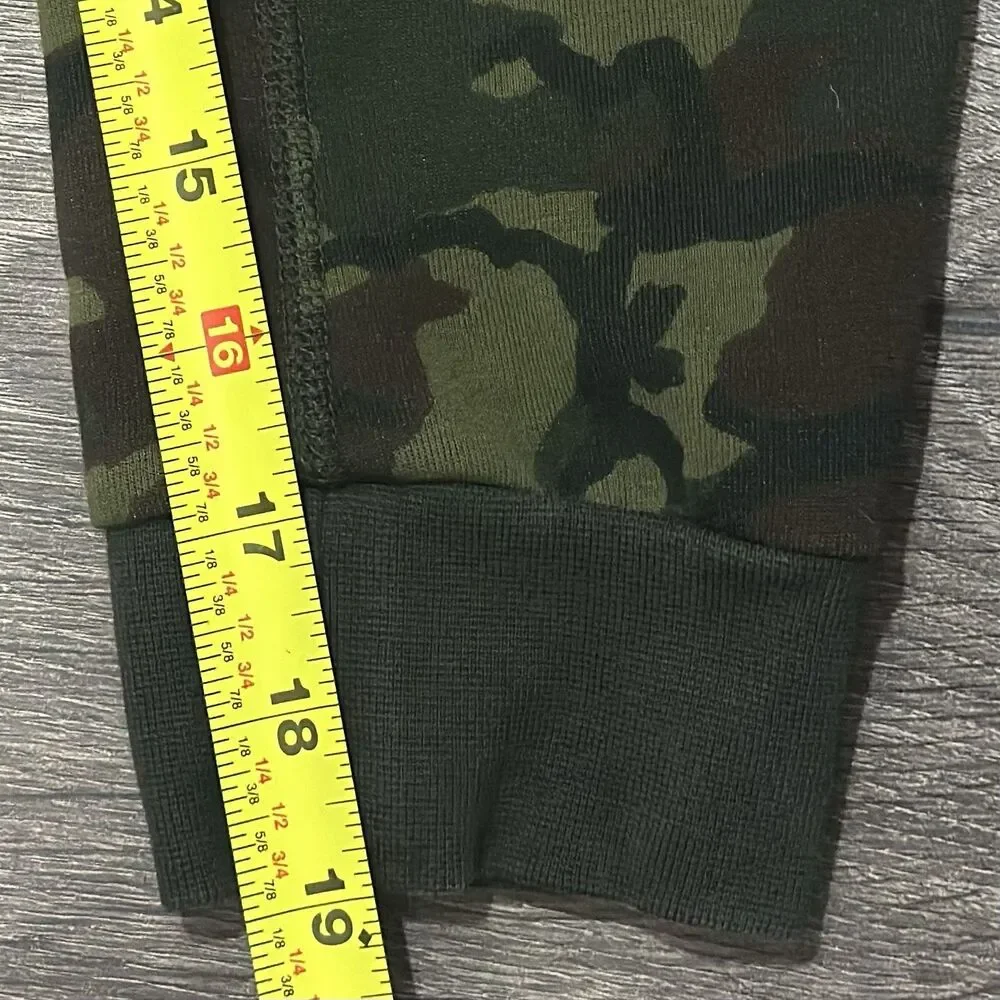Nike Tech Fleece Jogger Pants Kids Small Woodland Camouflage Cuffed Zip Pocket